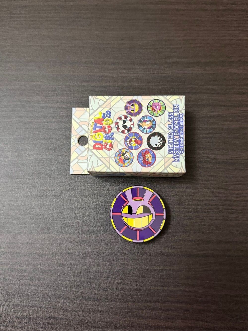 The Amazing Digital Circus Stained Glass Blind Box Enamel Pin - Jax